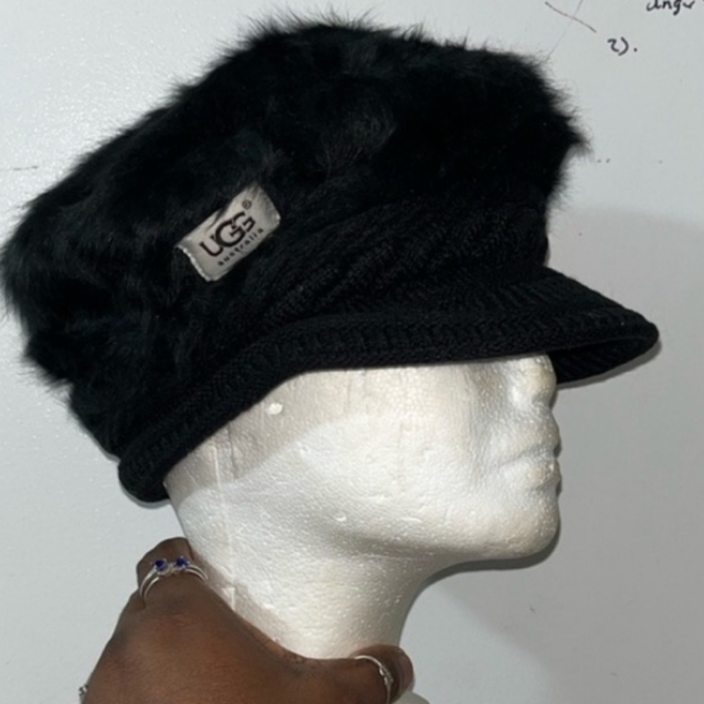 UGG Black Faux Fur Hat
